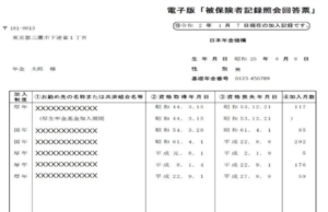 被保険者記録照会回答票